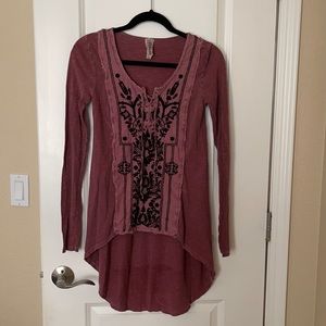 Black and pink high-low top